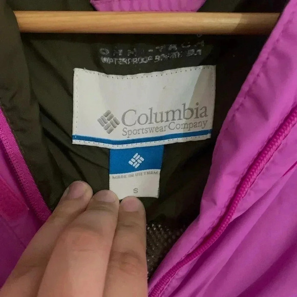 Columbia bright purple rain Omni tech jacket water resistant | size small - Picture 2 of 7